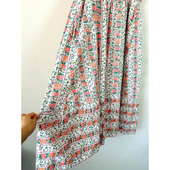 Tuckernuck by Hyacinth House Sz L Floral Lupine Bow Square Neck Midi Dress - Picture 9 of 16